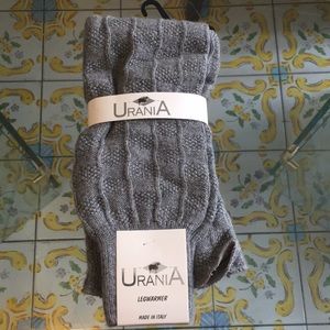 Grey knit legwarmers